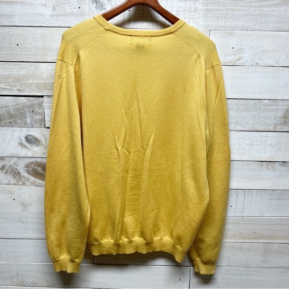 Brooks Brothers Sweater XL Italian Merino WoolYellow - Picture 4 of 10